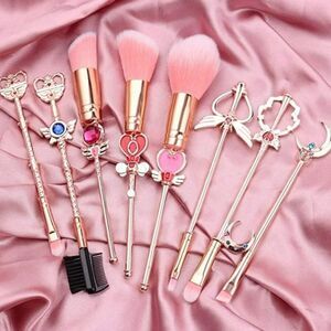 Sailor Moon Makeup Brush Set Pink Rose Gold New